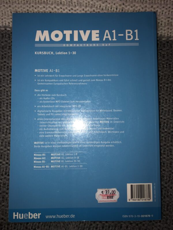 Motive A1-B1 Kompaktkurs DaF. Deutsch als Fremdsprache / Kursbuch, Lektion 1–30 - immagine 2