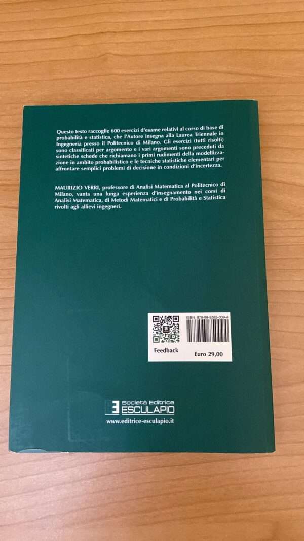 probabilità e statistica: 600 ESERCZI D'ESAME SVOLTI - immagine 2