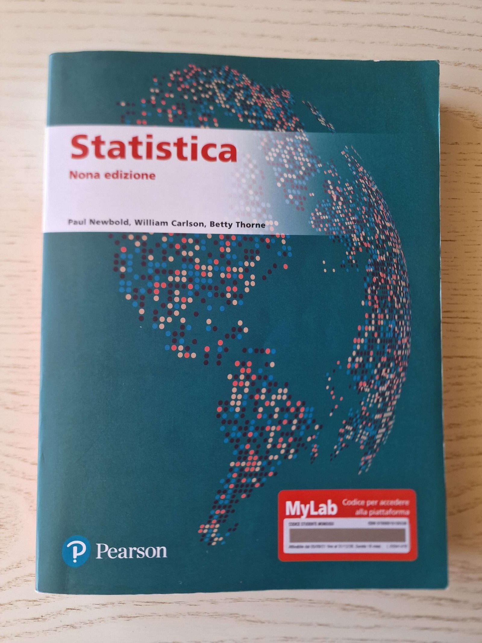 STATISTICA. EDIZ. MYLAB PEARSON EDUCATION 9788891910653 NEWBOLD